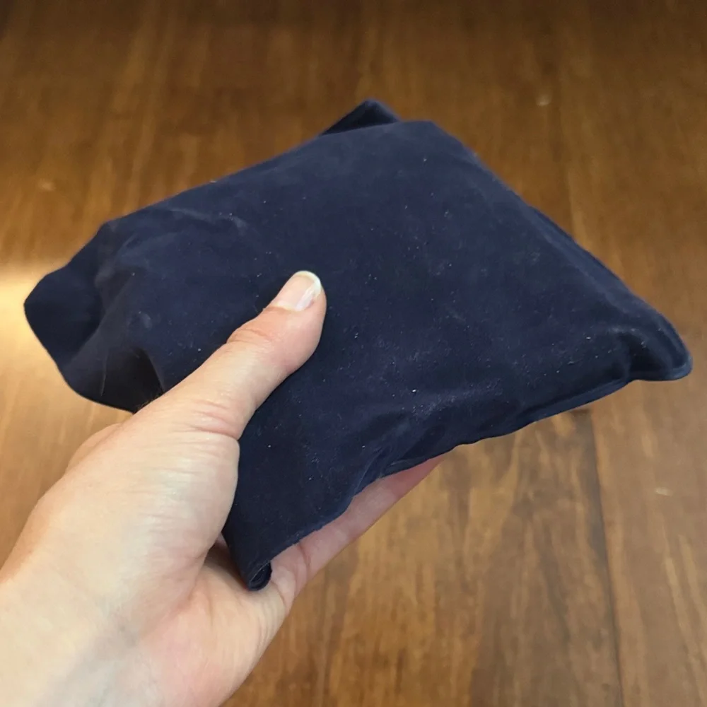 Inflatable Travel Neck Pillow Plush Comfort & Carry Pouch Airplane Sleep Support